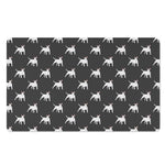 Black Bull Terrier Pattern Print Polyester Doormat