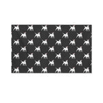 Black Bull Terrier Pattern Print Polyester Flag