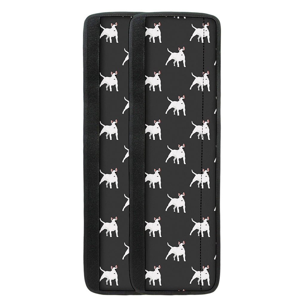 Black Bull Terrier Pattern Print Refrigerator Handle Covers