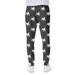 Black Bull Terrier Pattern Print Scuba Joggers