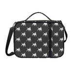 Black Bull Terrier Pattern Print Shoulder Strap Bible Bag