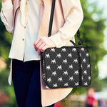Black Bull Terrier Pattern Print Shoulder Strap Bible Bag