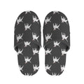 Black Bull Terrier Pattern Print Slippers