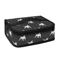 Black Bull Terrier Pattern Print Small Lunch Bag
