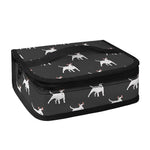 Black Bull Terrier Pattern Print Small Lunch Bag