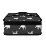 Black Bull Terrier Pattern Print Small Lunch Bag