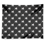 Black Bull Terrier Pattern Print Tapestry