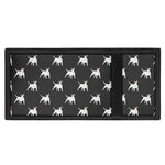 Black Bull Terrier Pattern Print Trifold Wallet