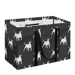 Black Bull Terrier Pattern Print Utility Tote Bag