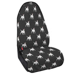 Black Bull Terrier Pattern Print Waterproof Car Seat Cover