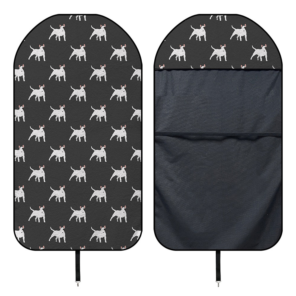 Black Bull Terrier Pattern Print Waterproof Car Seat Cover