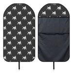 Black Bull Terrier Pattern Print Waterproof Car Seat Cover