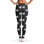 Black Bull Terrier Pattern Print Women's Leggings