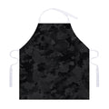 Black Camouflage Print Adjustable Apron