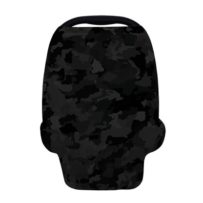 Black Camouflage Print Baby Seat Cover