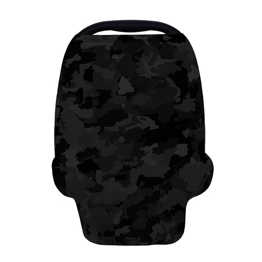 Black Camouflage Print Baby Seat Cover
