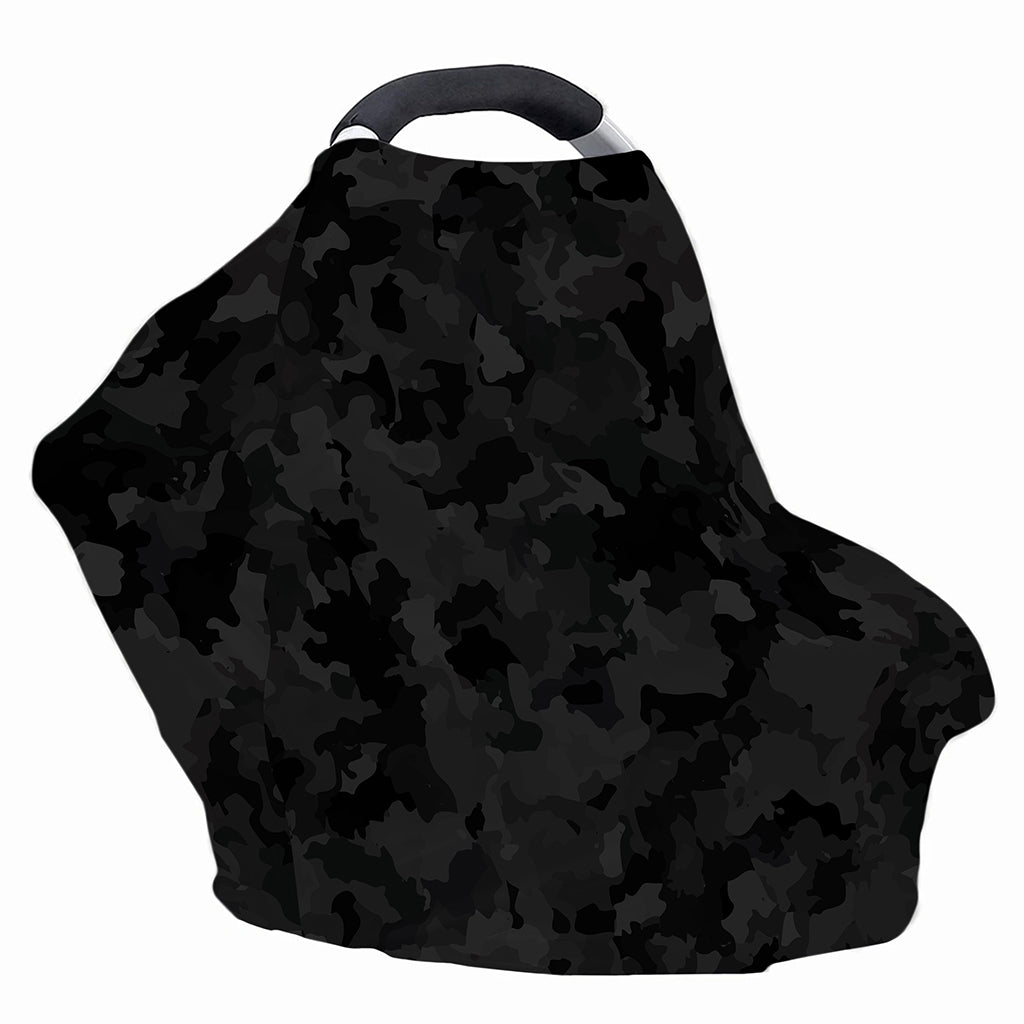 Black Camouflage Print Baby Seat Cover