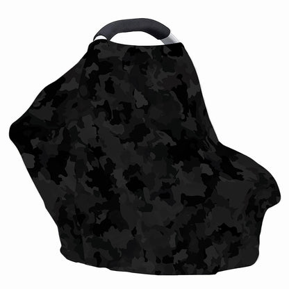 Black Camouflage Print Baby Seat Cover