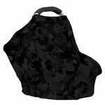 Black Camouflage Print Baby Seat Cover
