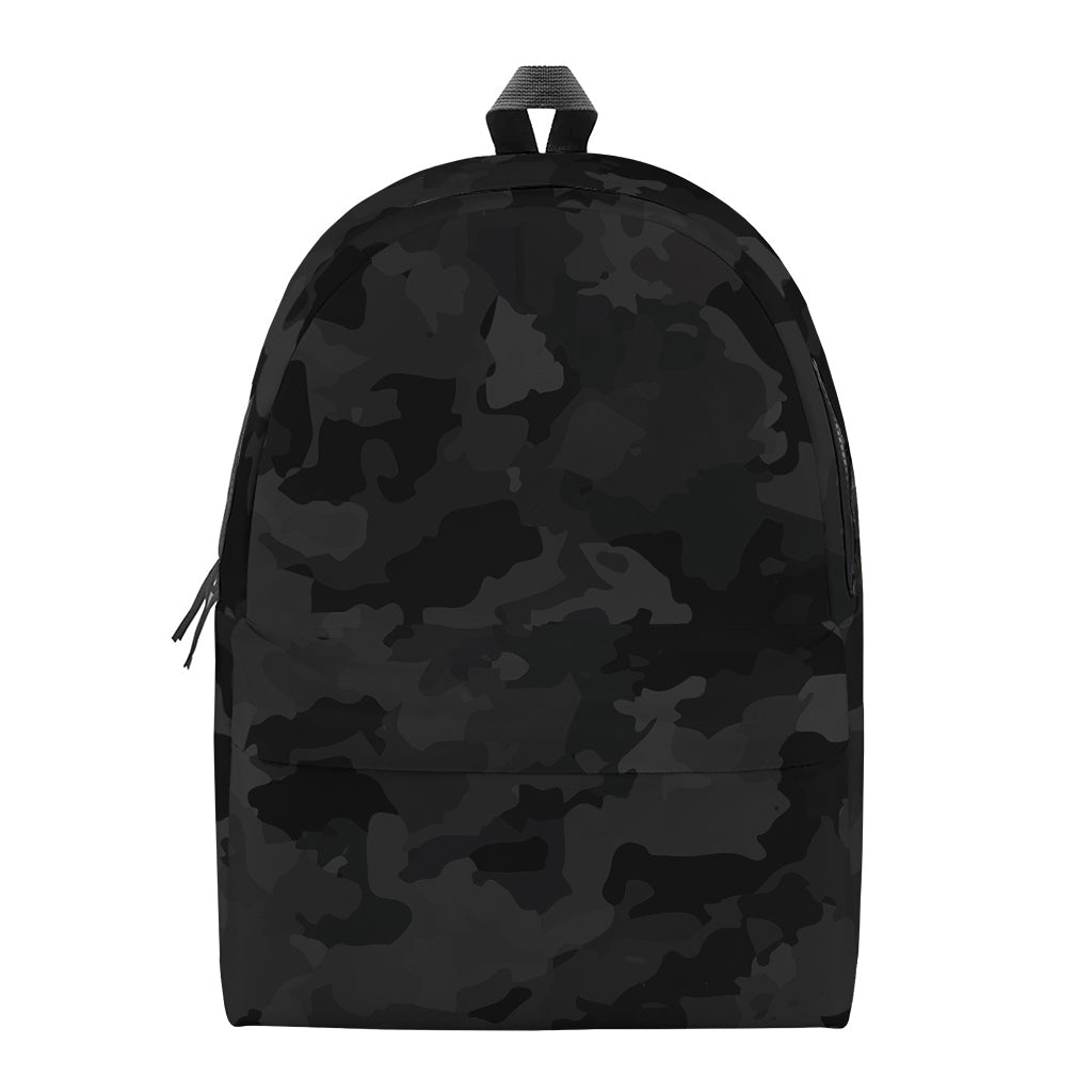 Black Camouflage Print Backpack