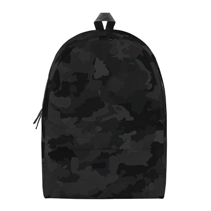 Black Camouflage Print Backpack