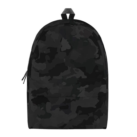 Black Camouflage Print Backpack
