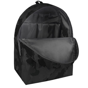Black Camouflage Print Backpack
