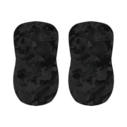 Black Camouflage Print Bar Stool Covers
