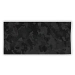 Black Camouflage Print Beach Towel