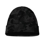 Black Camouflage Print Beanie