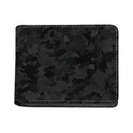 Black Camouflage Print Bifold Wallet