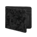 Black Camouflage Print Bifold Wallet