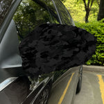 Black Camouflage Print Car Side Mirror Covers