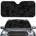 Black Camouflage Print Car Windshield Sun Shade