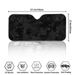 Black Camouflage Print Car Windshield Sun Shade