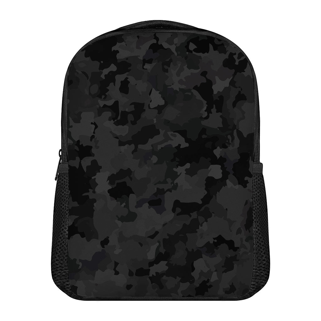 Black Camouflage Print Casual Backpack