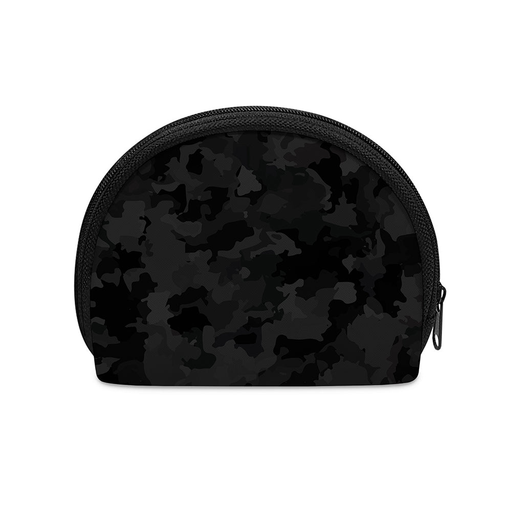 Black Camouflage Print Coin Purse