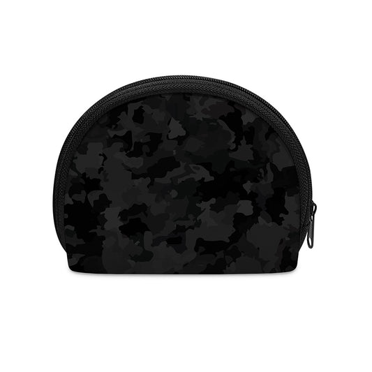 Black Camouflage Print Coin Purse