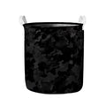 Black Camouflage Print Collapsible Laundry Basket