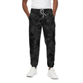 Black Camouflage Print Cotton Sweatpants