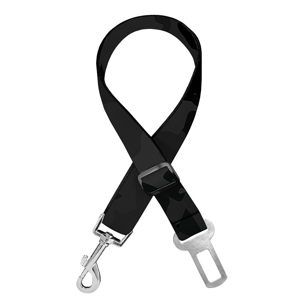 Black Camouflage Print Dog Seat Belt