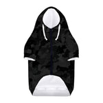 Black Camouflage Print Dog Zip Up Hoodie