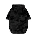 Black Camouflage Print Dog Zip Up Hoodie