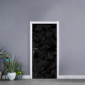 Black Camouflage Print Door Sticker