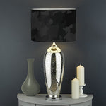 Black Camouflage Print Drum Lamp Shade
