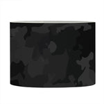 Black Camouflage Print Drum Lamp Shade