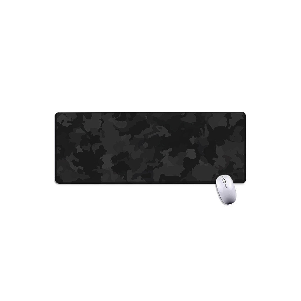 Black Camouflage Print Extended Mouse Pad