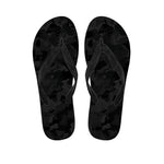 Black Camouflage Print Flip Flops