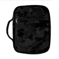 Black Camouflage Print Front Pocket Bible Bag
