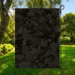 Black Camouflage Print Garden Flag